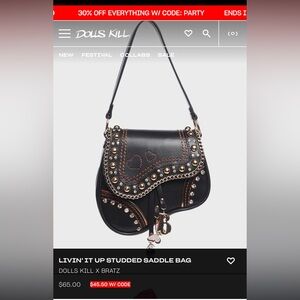 dolls kill x brats saddle bag